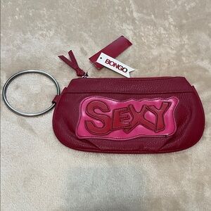 Y2K Bongo Vintage Sexy Red Statement Wristlet Wallet Coin Clutch Women's Bag NWT